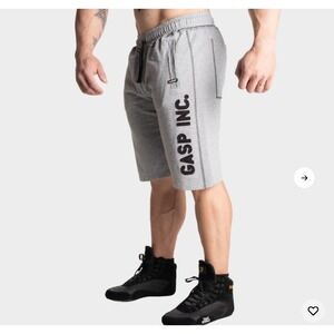 GASP Men's Division Sweatshorts XXL Light Grey Melange Bodybuilding‎ Gym NWT